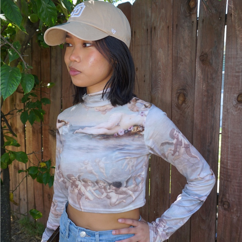 Angel Turtleneck Crop Top